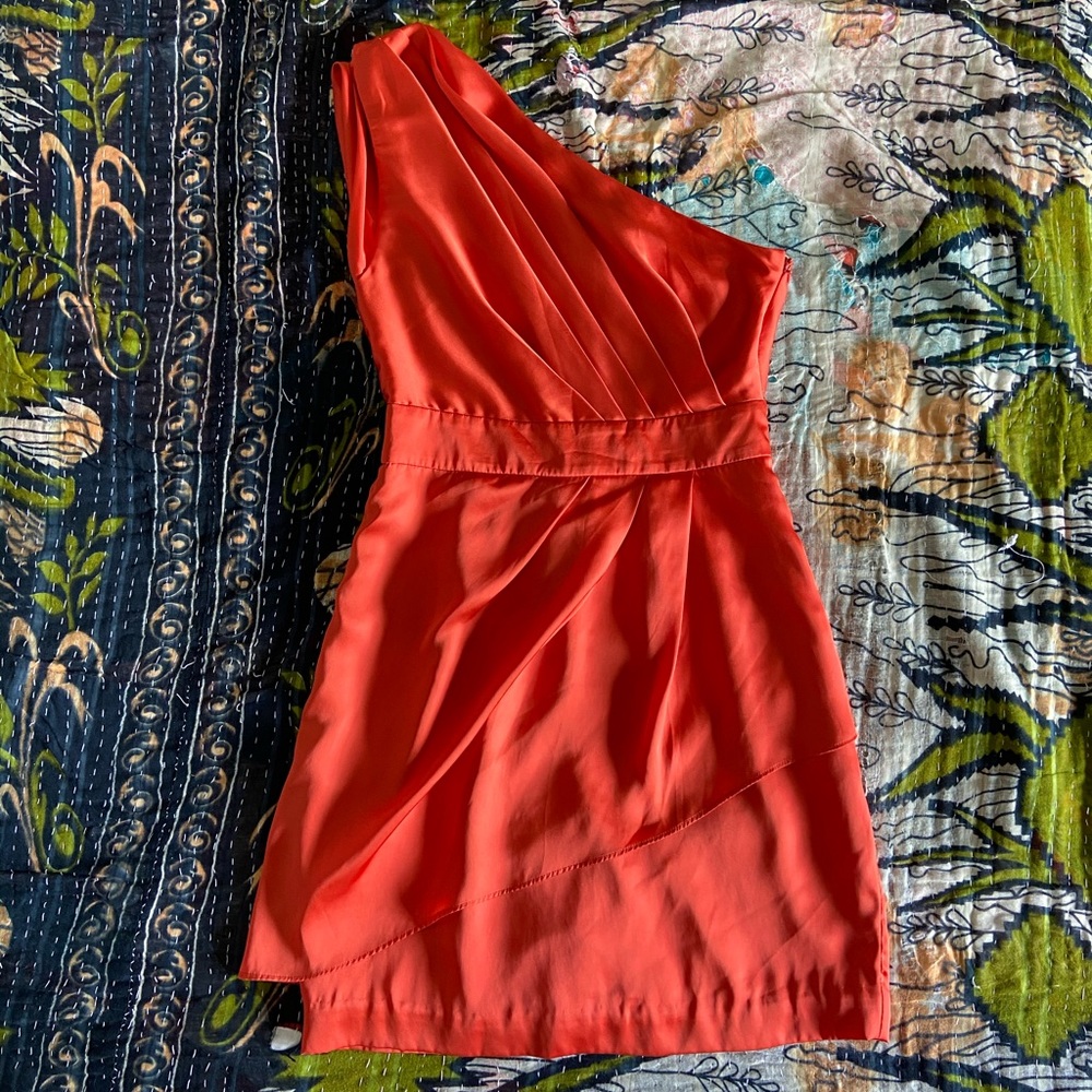 BCBG one-shoulder cocktail dress